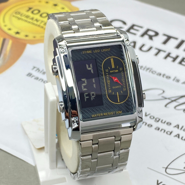 MATTURI Dual Time Multi Functional Chain Watch For Men