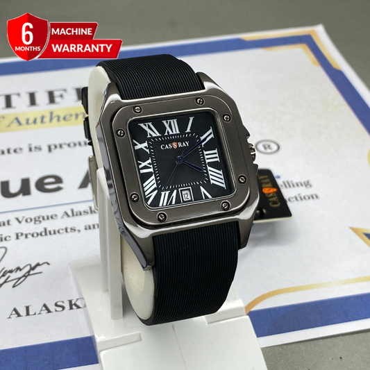 CASSRAY Analog Time Format Square Dial Durable Straps Watch For Men