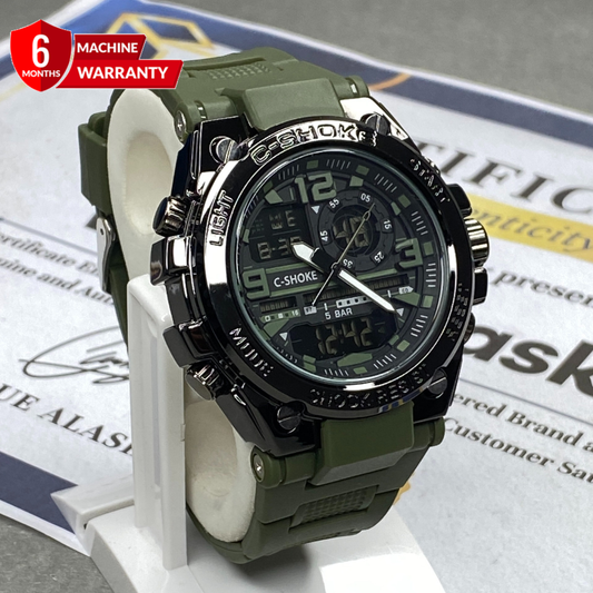GSTW-300 Metal Dial Dual-Time Multifunctional Sports Watch
