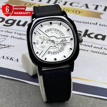 HERYI Square Dial Analog Quartz Straps Watch With Date Display For Men