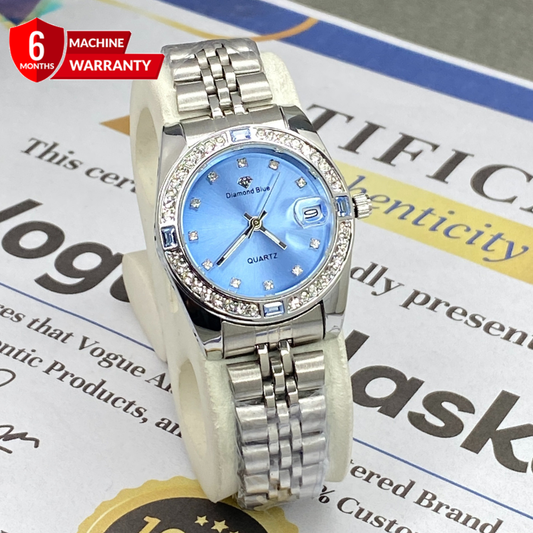 Ladies Alanog Quartz Premium Chain Watch With Date Display - A Perfect Gift For Her