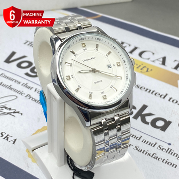 Cristiano Aillen Round Dial Analog Quartz Stainless Steel Watch For Men With Date Display