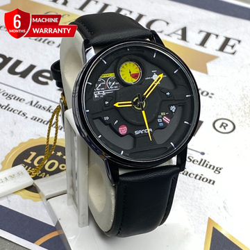 SANDA Round Dial Analog Quartz Movement Straps Watch For Men