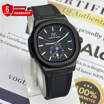 MATTURI Analog Time Date Display Rubber Straps Watch For Men