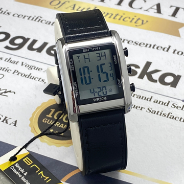 BNMI Square Dial Multifunctional Digital Display Straps Watch For Men