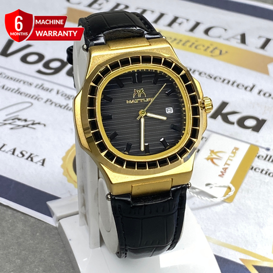 MATTURI  Analog Quartz Movement Straps Watch With Date Display For Men