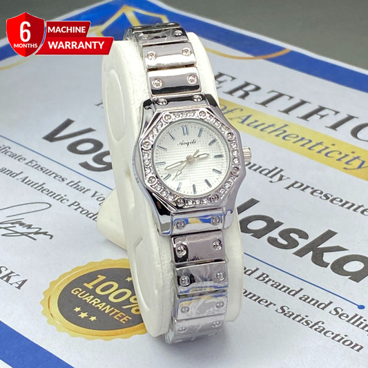 AOQILI Luxury Octagonal Dial Ladies Stainless Steel Watch – An Elegant Gift for Her