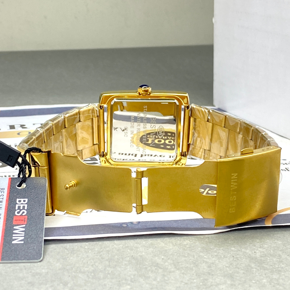 Best Win Rectangular Watch BESTWIN Analog Rectangular Dial Stainless Steel Made Watch For Men Wit