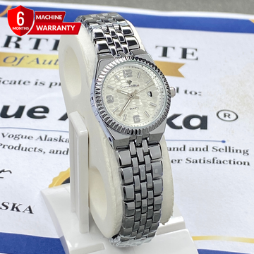 Diamond Blue Round Dial Premium Chain Watch - An Elegant Gift For Her