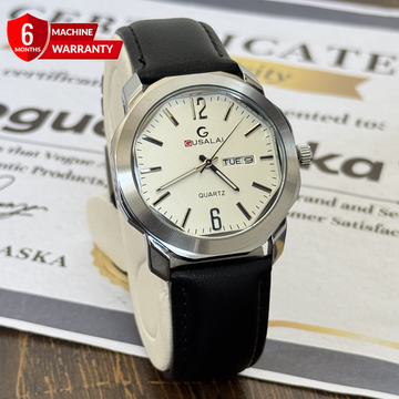 Men's Analog Quartz Movement Octagonal Dial Straps Watch With Date & Day Display For Men