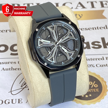 KEGIO Rotatory Wheel Dial Analog Quartz Watch With Silicone Straps and Magnetic Lock