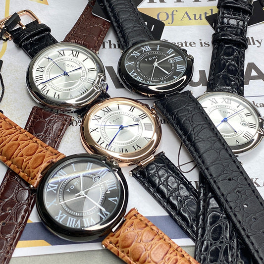 TOMI T-075 Original Date Business Class Strap Watch