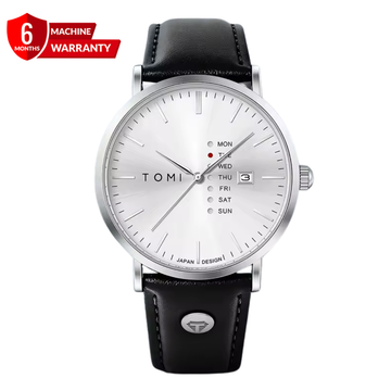 TOMI T-019 Round Dial Durable Straps Watch With Date & Day Display For Men