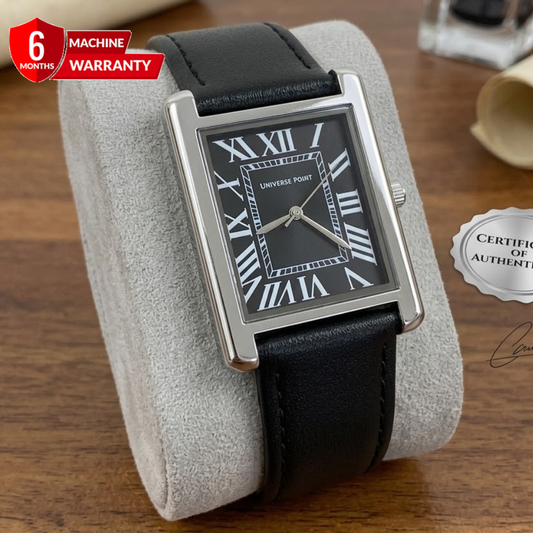 Universe Point Elegant Tank Model Men’s Watch with Rectangular Dial and Durable Strap