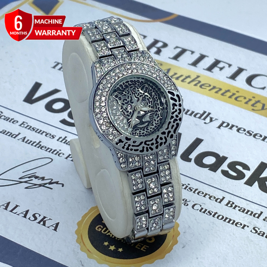 Luxury Bee Sister Alanog Display Stainless Steel Made Chain Watch For Ladies - An Elegant Gift For Her