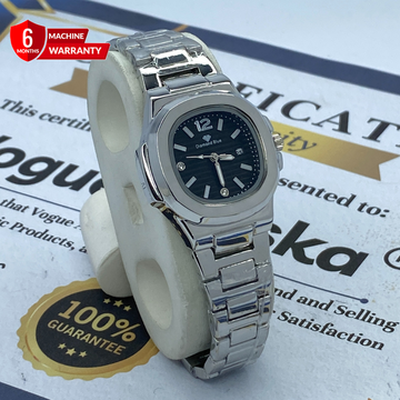 Diamond Blue Premium Stainless Steel Chain Elegent Ladies Watch - A Perfect Gift For Her