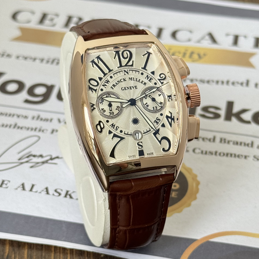 FRANCK MULLER Premium Swiss Made Chronograph Men’s Watch with Smooth Sweep Movement