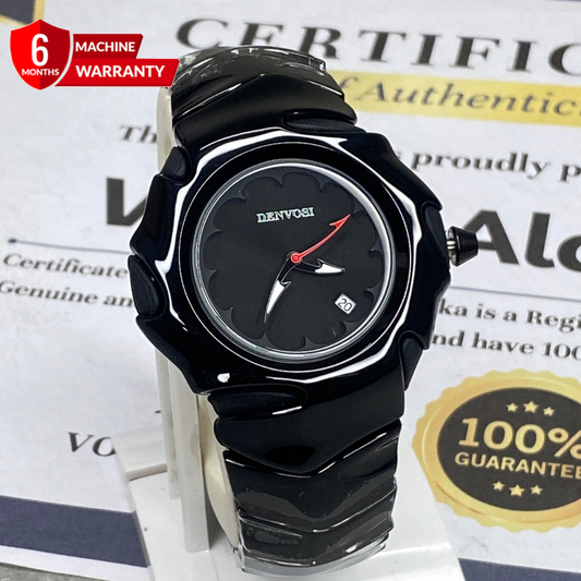 DENVOSI Round Dial Premium Quality Metal Watch With Date Display & Butterfly Lock