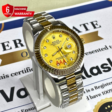 RLX Oyster Perpetual Luxury Chain Watch For Men With Date Display