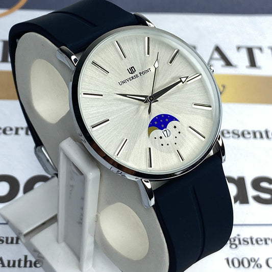 Universe Point Magnetic Lock & Silicone Rubber Straps Wrist Watch