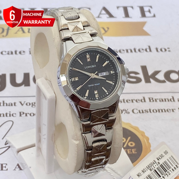 Longbo Elegant Round Dial Ladies Stainless Steel Watch – Timeless Gift for Her