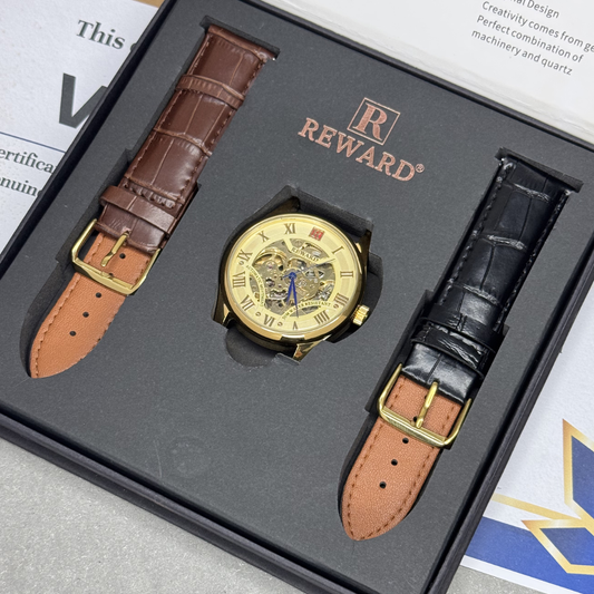 REWARD Automatic - Mechanical Movement Watch With Dual Straps For Men
