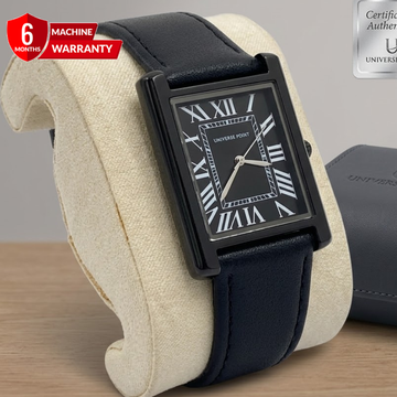 Universe Point Elegant Tank Model Men’s Watch with Rectangular Dial and Durable Strap