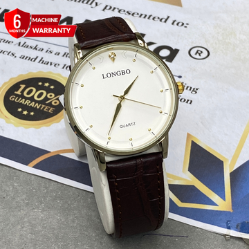 LONGBO Analog Quartz Movement Round Dial Straps Watch For Men