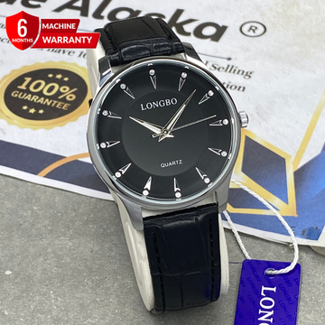 LONGBO Round Dial Analog Quartz Movement Straps Watch For Men
