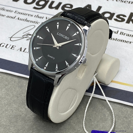 LONGBO Round Dial Analog Quartz Movement Straps Watch For Men