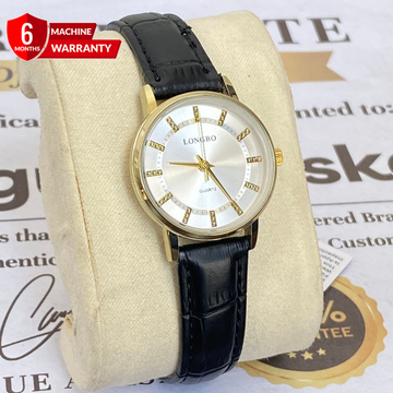 Longbo Luxury Round Dial Strap Watch for Ladies – Elegant Choice for Her