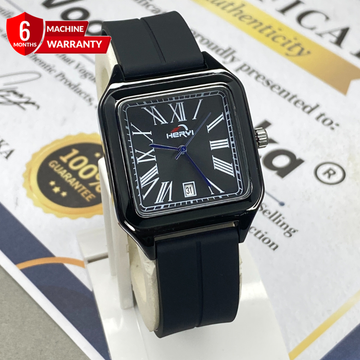 HERYI Square Dial Analog Display Silicone Straps Watch For Men