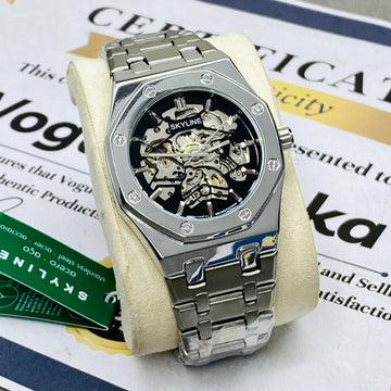 SKYLINE Luxury Automatic Mechanical Movement Stainless Steel Chain Watch for Men