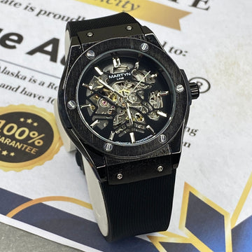 Martyn Line Luxury Automatic Mechanical Movement Strap Watch for Men