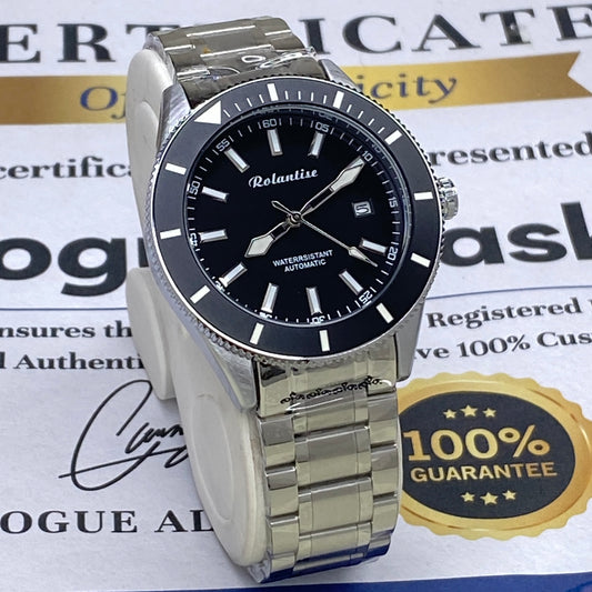 Rolantise Premium Automatic Mechanical Movement Chain Watch with Rotating Bezel Design