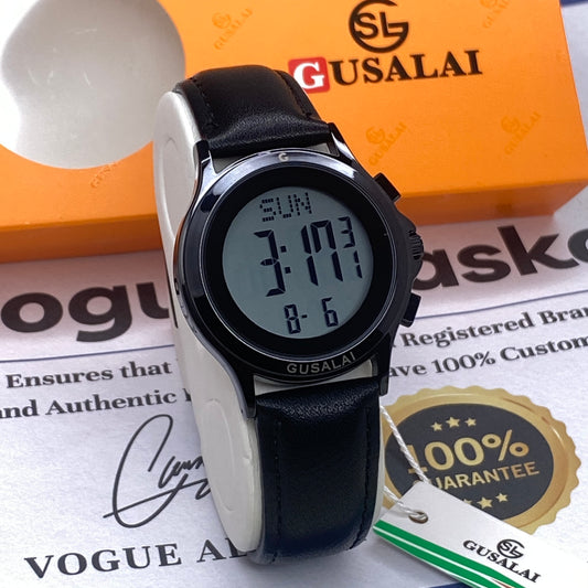 Gusalai Digital Display Multifunctional Straps Watch For Men