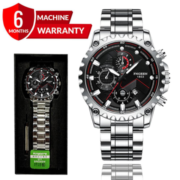 FNGEEN - 1853 Analog Time Stainless Steel Chain Watch For Men