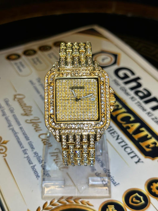 KDW  Iced-Out Square Watch